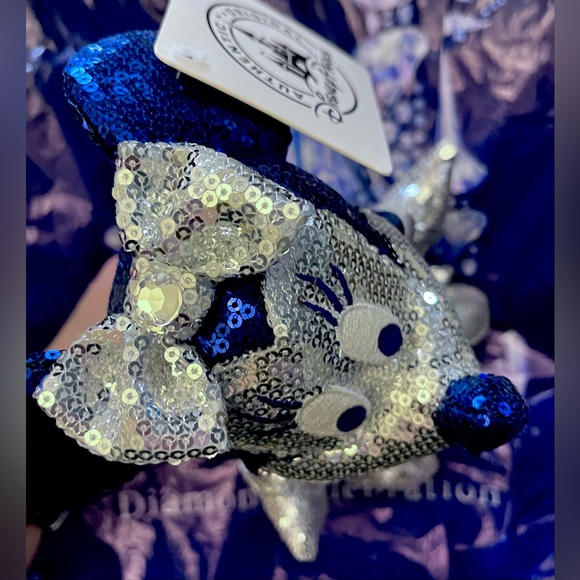 Disney Parks Disneyland 60th Birthday Diamond Anniversary Sequin Minnie Mouse - Picture 7 of 13